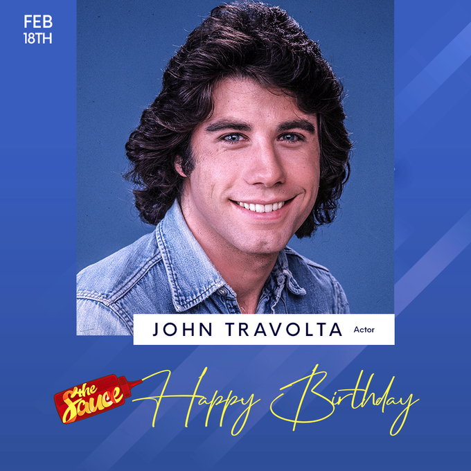 John Travolta's Birthday Celebration HappyBday.to