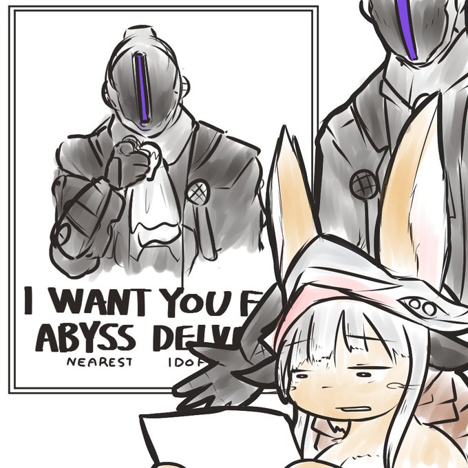 そんなわけでナナチとボンドルド卿を描きました #メイドインアビス「このポスターがあれば、もっとたくさんの子どもたちが私た そんなわけでナナチとボンドルド卿を描きました #メイドインアビス「このポスターがあれば、もっとたくさんの子どもたちが私た