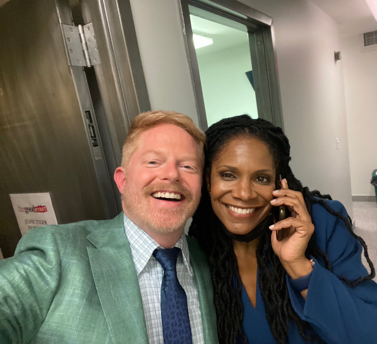So excited to be working with the talented cast of @thegoodfight. So happy to see @AudraEqualityMc again ❤️🥰 