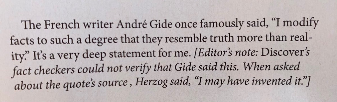 Herzog kommer ALLTID att vara coolast. Som i detta citat: 