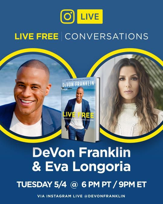 Need some weekday motivation? Want to hear a powerful conversation? Tune into my live with @DeVonFranklin tomorrow!! 