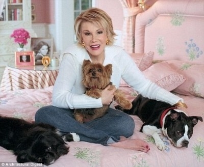 #TBT from Melissa Rivers: My mom loved her rescue dogs. And by loved, I mean spoiled them rotten. 