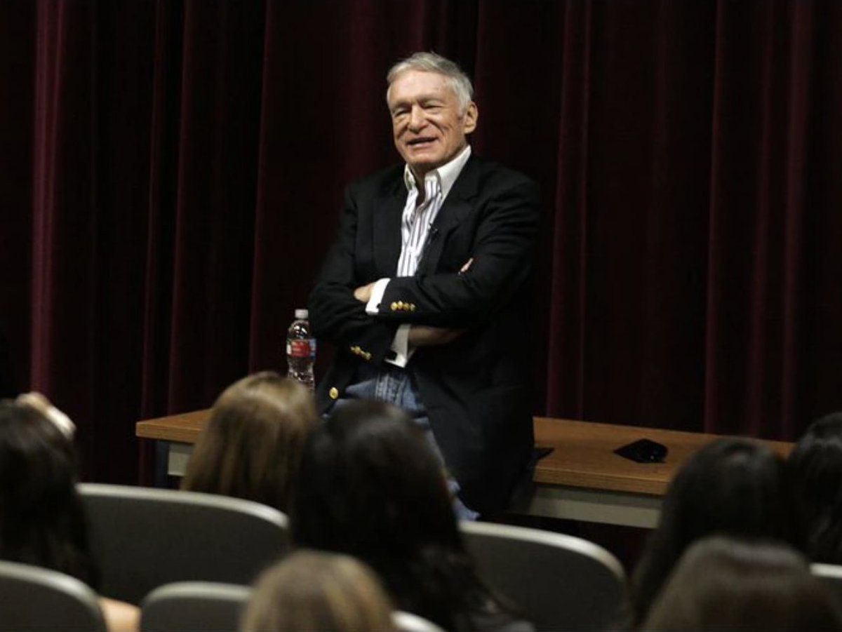 2008 - Hef answers questions in a Censorship in Media class at USC.

#ThrowbackThursday 