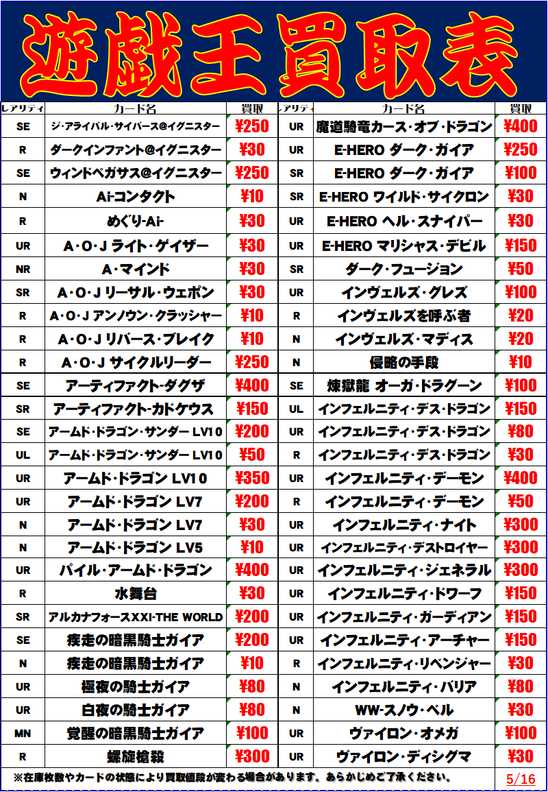 test ツイッターメディア - 【遊戯王販売＆買取速報】安価コーナーの買取続いてカ行の更新です‼️前回載せたア行の買取も載せときますね😆安価コーナーは現在カ行のテーマまで補充完了してますカ行のテーマで組みたいものがある方是非当店まで来てください大量購入応援祭もやってるので今がお買い得ですよよろしくです😘 https://t.co/m66hZg6lQE