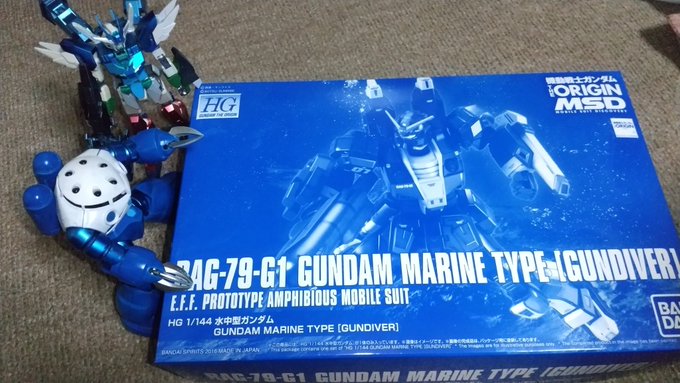 プレバンさんからHG水中型ガンダム届きました🎵🏊♂️念願の水泳部新入部員🎵連邦系の水泳要員は貴重ですからね~🎵🌊#ガン プレバンさんからHG水中型ガンダム届きました🎵🏊♂️念願の水泳部新入部員🎵連邦系の水泳要員は貴重ですからね~🎵🌊#ガン