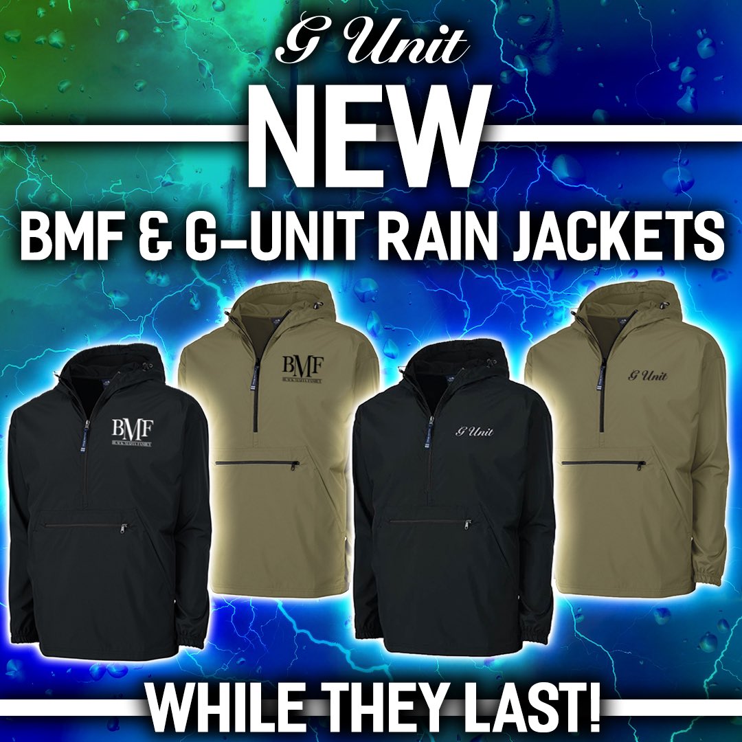Get your BMF & G-Unit Rain Jackets Today •  