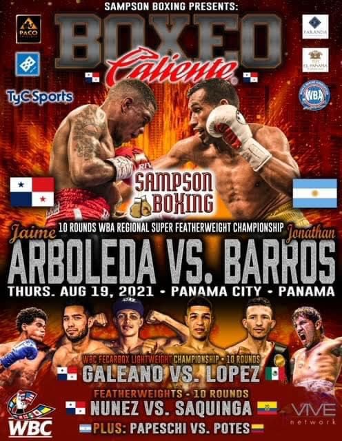 Boxeo mundial en Panamá el 19 de agosto