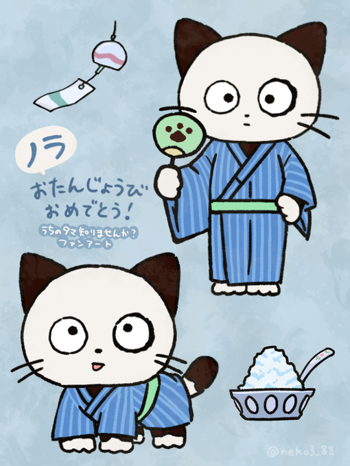 ノラ、おたんじょうびおめでとう!#ハッピーバースデーノラ #うちのタマ知りませんか ノラ、おたんじょうびおめでとう!#ハッピーバースデーノラ #うちのタマ知りませんか