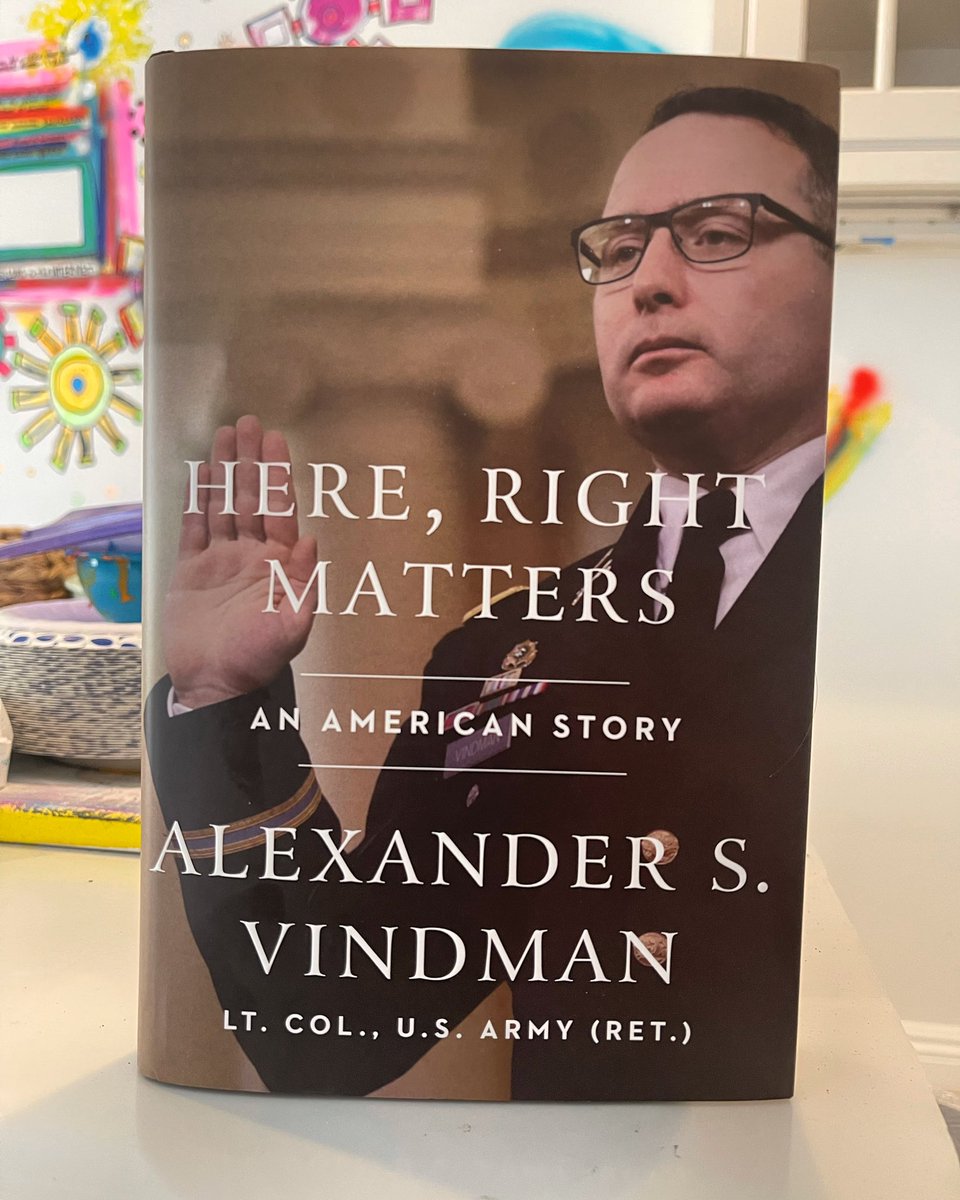 a wonderful book by a true American hero ! #hereRIGHTmatters #alexandervindman 