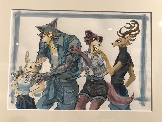 BEASTARS展行ってきました🐺💓🐰アナログって改めてすごいなあと感じる巴留先生の迫力ある原稿の数々…堪能できました❣ BEASTARS展行ってきました🐺💓🐰アナログって改めてすごいなあと感じる巴留先生の迫力ある原稿の数々…堪能できました❣