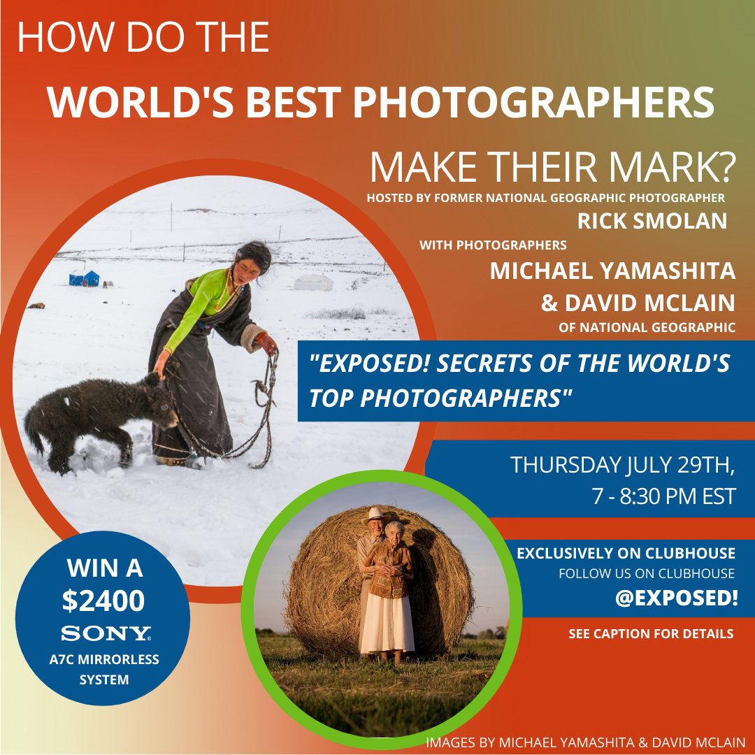 Join my friend Rick Smolan if you want to learn from the best photographers in the world.  