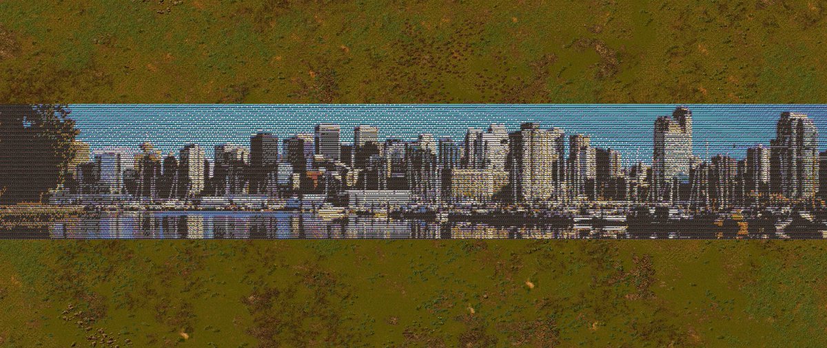 Factorio image printer, no mods required.
(although you will need a LOT of level 3 speed modules for light blue) 