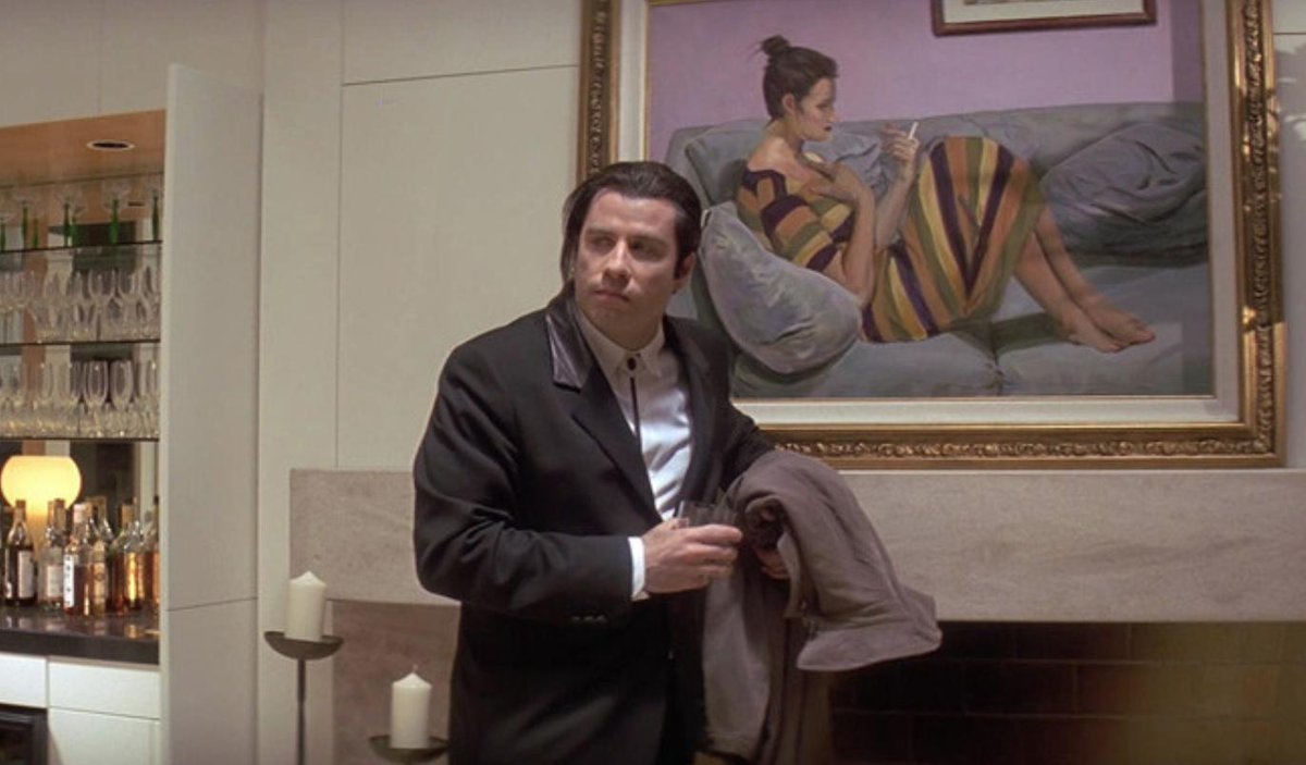 Did you ever notice the painted portrait of Mia Wallace on the wall in #PulpFiction? ???? https://t.co/DjpspIp27C