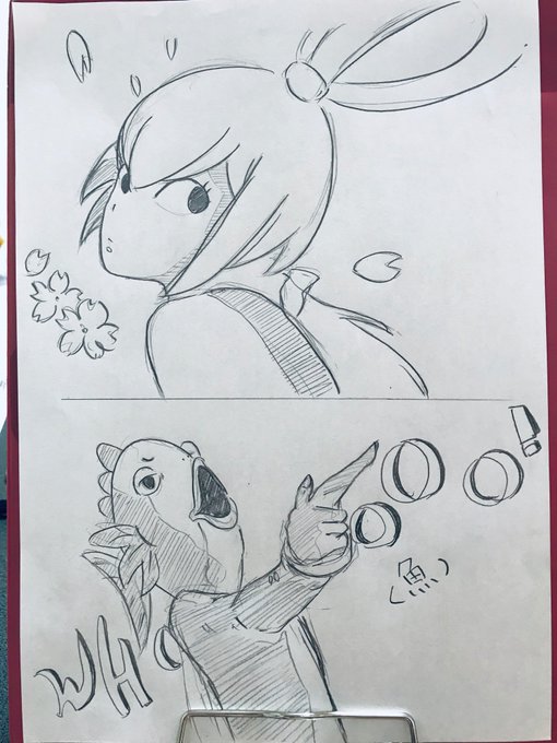 旦那リクエスト。 私はもずくちゃんの方が好き。#ビジネスフィッシュ #落書き 旦那リクエスト。 私はもずくちゃんの方が好き。#ビジネスフィッシュ #落書き