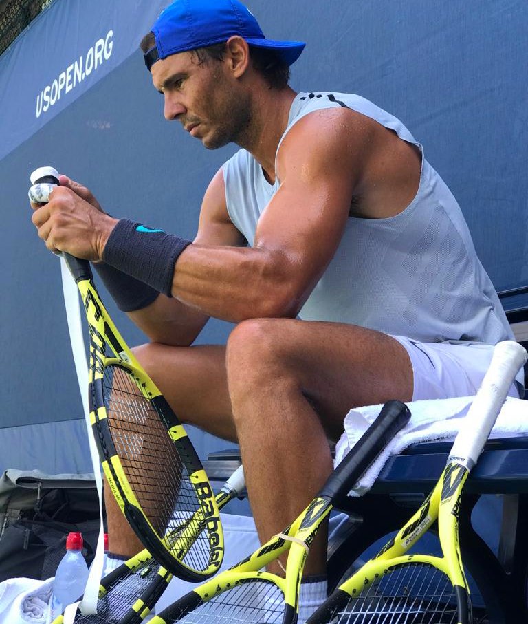 All set for the last slam of the year with my #PureAero from @babolat 
#vamos @usopen 
