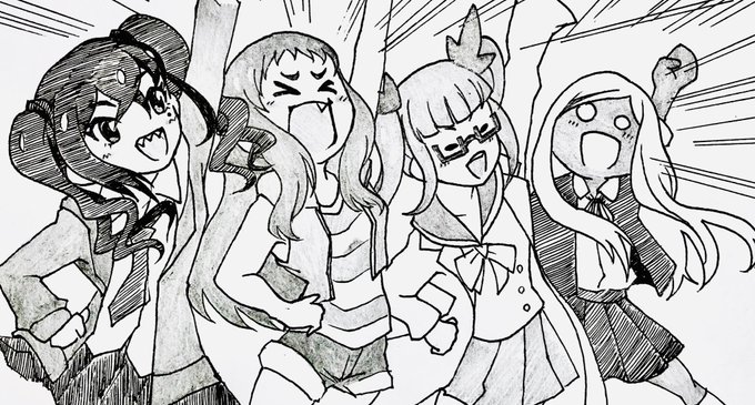てーきゅう的作画の麗奈ファミリー(レイナサマ・池袋晶葉・ライラさん・砂塚あきら)これはほんの一例。皆さんには皆さんの、麗 てーきゅう的作画の麗奈ファミリー(レイナサマ・池袋晶葉・ライラさん・砂塚あきら)これはほんの一例。皆さんには皆さんの、麗