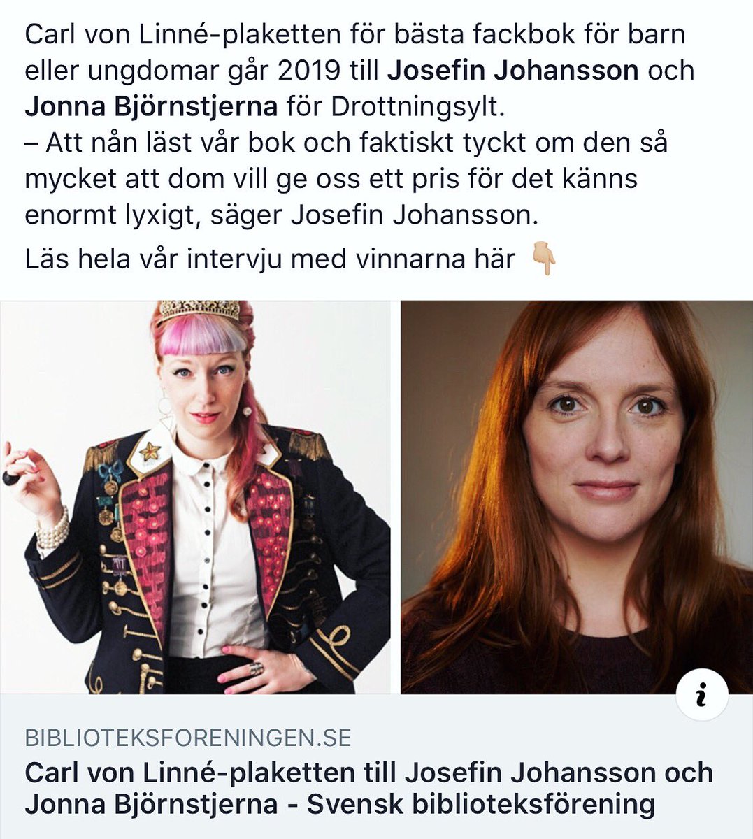 Drottningsyltboken HAR VUNNIT PRIS?!? Tack söta Svensk biblioteksförening och yes asså för Jonna, mig och Mondial! 