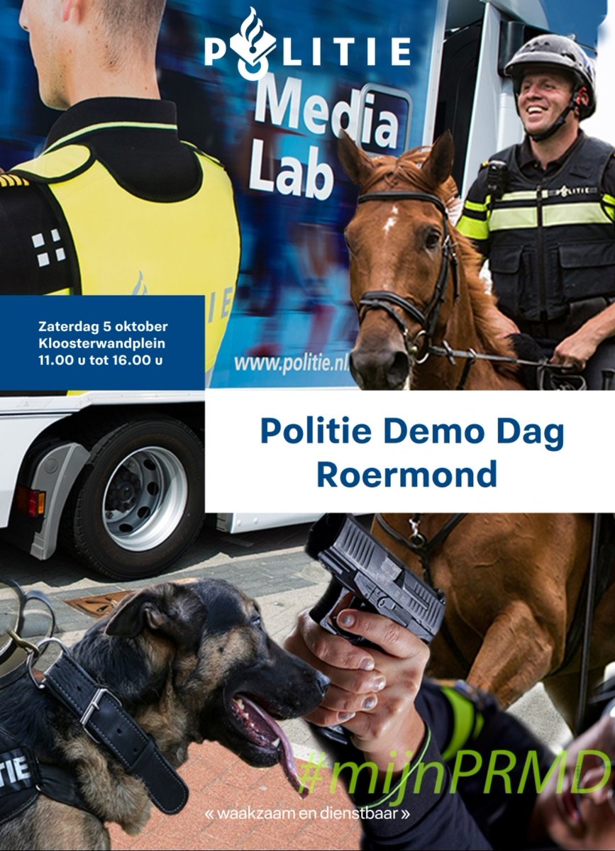Wij zij erbij in #Roermond zaterdag 5 oktober 2019 #politie #demodag ..