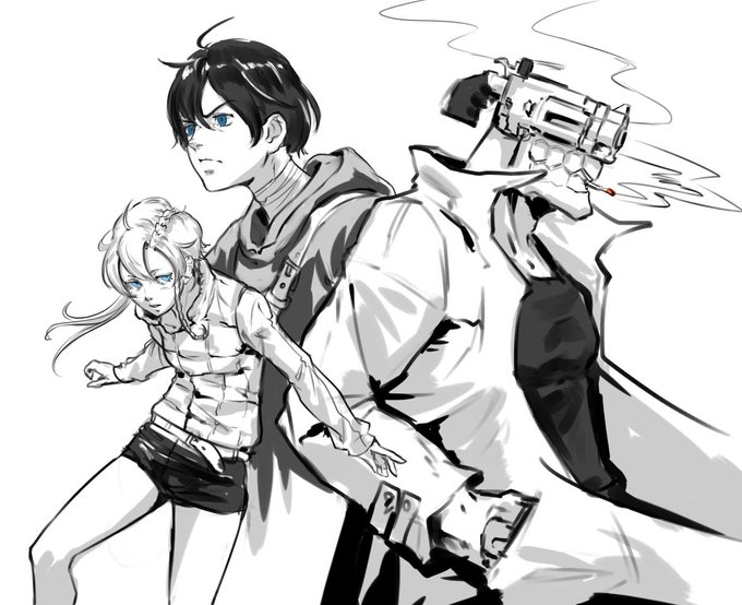 #ノー・ガンズ・ライフ #ノーガンズ放送应援絵.本日放送開始!(十三のコートにはポケットがないようです?) #ノー・ガンズ・ライフ #ノーガンズ放送应援絵.本日放送開始!(十三のコートにはポケットがないようです?)