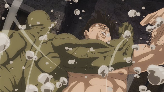 「旗揚!けものみち」2話。“あっ!こんなところに剣が落ちてる♪”このデジャヴ感についつい吹き出してしまいます。オークと源 「旗揚!けものみち」2話。“あっ!こんなところに剣が落ちてる♪”このデジャヴ感についつい吹き出してしまいます。オークと源