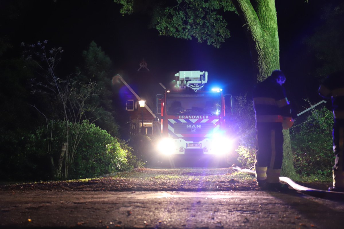 Melding brandweer Buitenweg Nieuwehorne inzake schoorsteenbrand