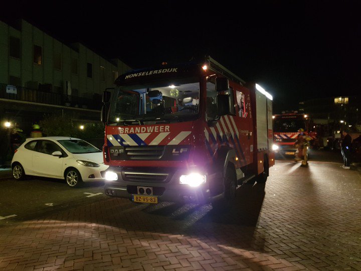 Melding brandweer Noordkaper Naaldwijk inzake binnenbrand