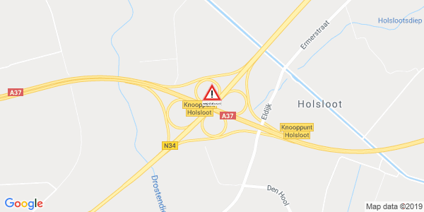 Melding ongeval Holsloot