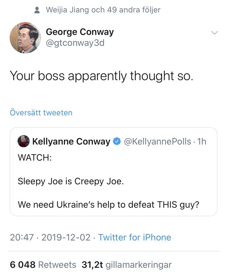 Av allt jag inte förstår så är paret Conways förhållande det jag kanske förstår minst inom USA:s politik. 