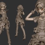 高鳴る!私の胸のBPM!WF2020W新作黒沢凛 ソウルマリオネットコーデ版権許諾降りました!版元様ありがとうございますー!黒沢凛の!プレミアムドレスの立体物!そして初の本家Zbrush原型! #wf2020w #aikatsu #アイカツ #zbrush https://t.co/Urv3HobCGF