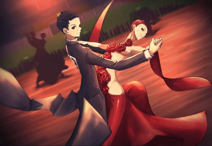 ボールルームへようこそ より「多々良&千夏」#ボールルームへようこそ #イラスト ボールルームへようこそ より「多々良&千夏」#ボールルームへようこそ #イラスト
