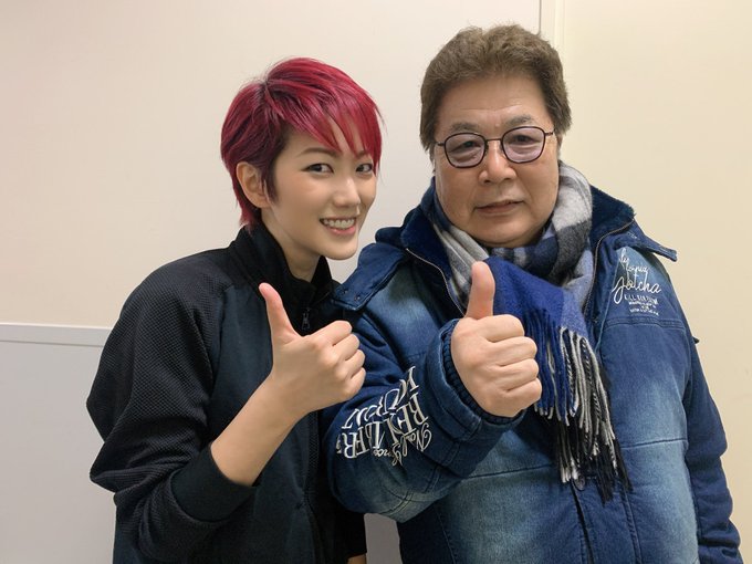 お疲れ様。今日は、 #織田シナモン信長 でラッキーをやってらっしゃる #玄田哲章 さんが観に来て下さいました!!すっごく お疲れ様。今日は、 #織田シナモン信長 でラッキーをやってらっしゃる #玄田哲章 さんが観に来て下さいました!!すっごく