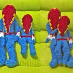サンプル提出して手元に無くなったので新たに作ってもらったメトロン星人あみぐるみ。と同時に子メトロンが!一気に家族感。
#wf2020w #ウルトラセブン #手芸 #ハンドメイド #あみぐるみ #メトロンあみぐるみ https://t.co/6t5lg2k2s9