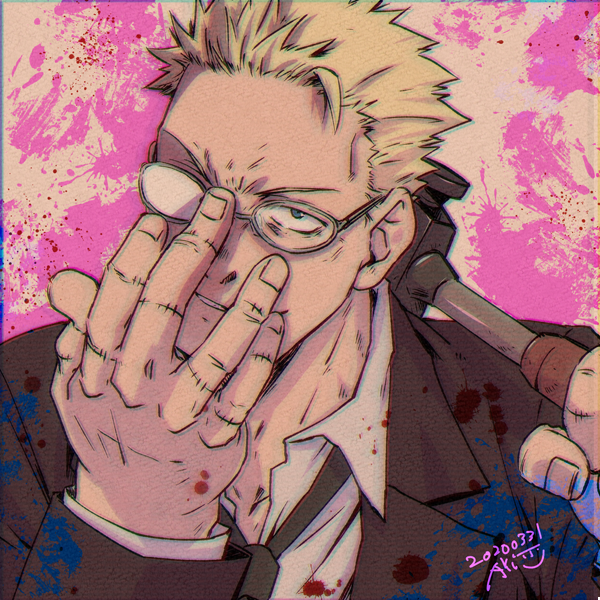#スーツ版深夜の真剣創作60分一本勝負 【第90回】ドロヘドロより心先輩。※資料と情報少ないので薄目でよろしくお願いしま #スーツ版深夜の真剣創作60分一本勝負 【第90回】ドロヘドロより心先輩。※資料と情報少ないので薄目でよろしくお願いしま