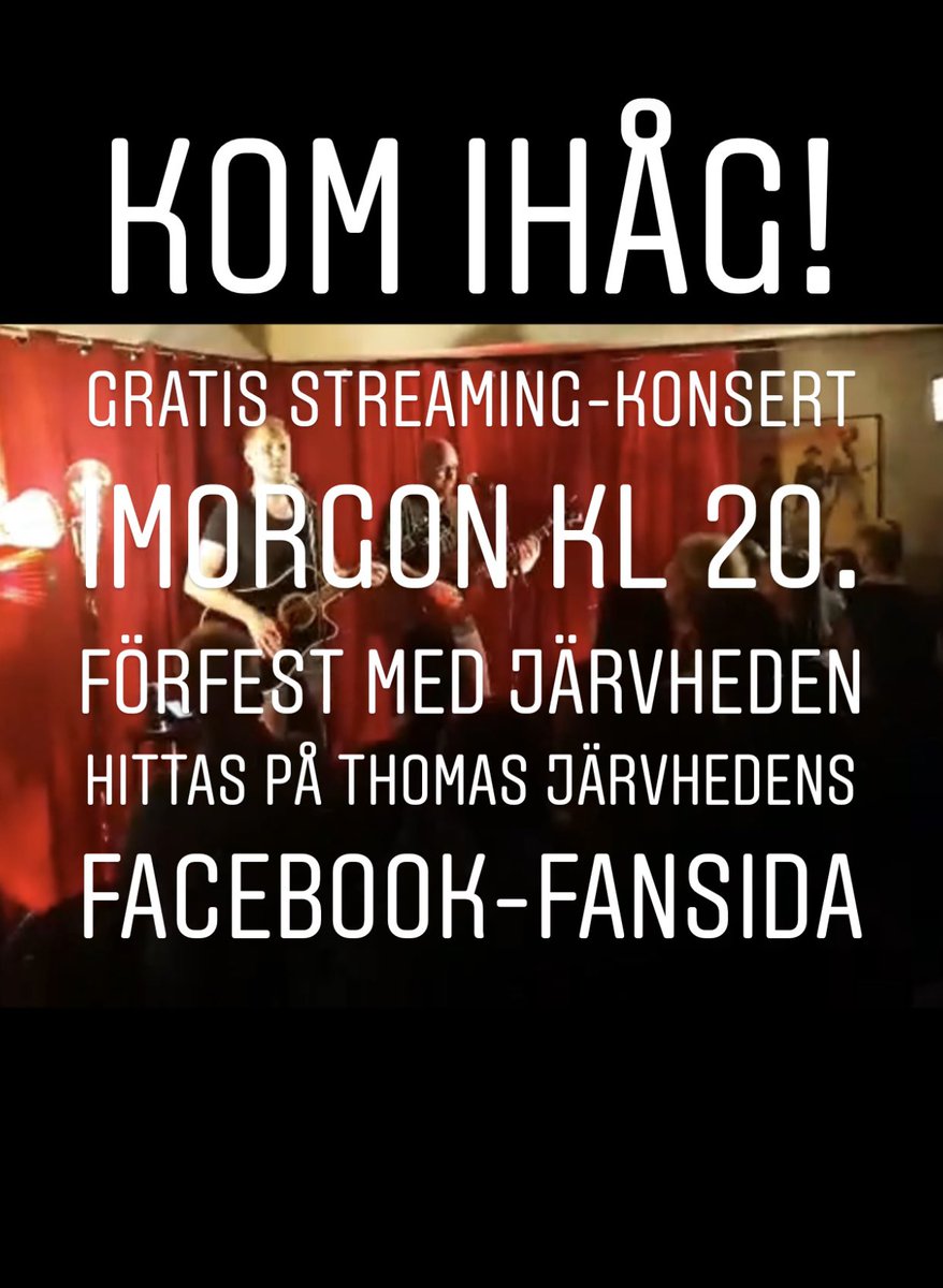 #livesändning #livestreaming #konsert #sjukalåtar #förfestmedjärvheden 