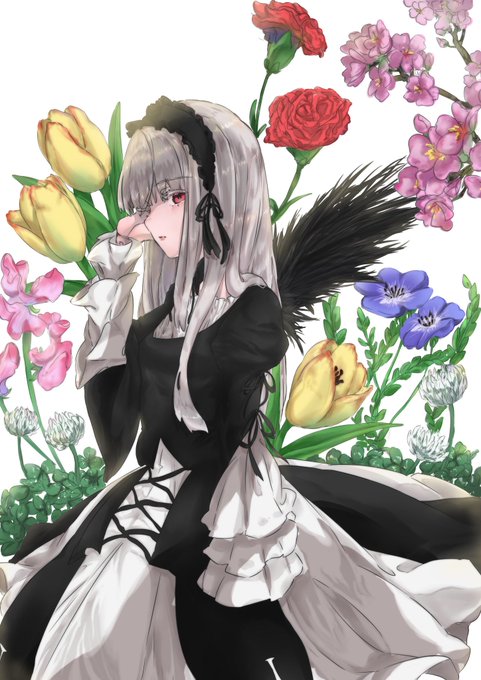 水銀燈と春の花#ローゼンメイデン 水銀燈と春の花#ローゼンメイデン