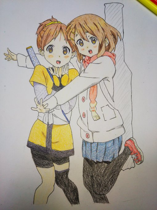 けいおん昨日のやつ色つけましたけっこう自信作です!!#けいおん #模写 けいおん昨日のやつ色つけましたけっこう自信作です!!#けいおん #模写