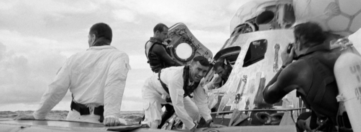 50 years ago. 1.  Send men to the moon. 2.  Return them safely to the Earth. Not easy. Apollo 13. Hanx 