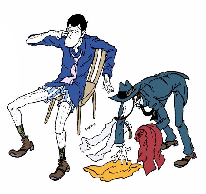 だらしない#絵 #ルパン三世 #次元大介 だらしない#絵 #ルパン三世 #次元大介