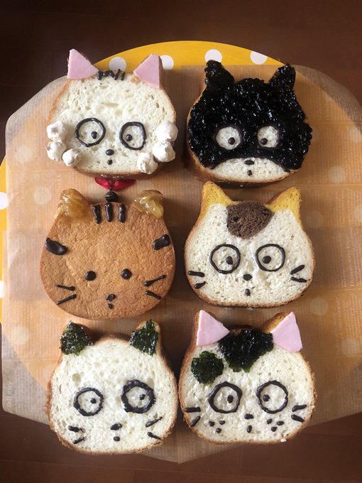 今日は仕事がお休みなので作りました。渾身の力作です。ねこねこ食パンとタマのコラボ、可愛い❤️#ねこねこ食パン #タマ&a 今日は仕事がお休みなので作りました。渾身の力作です。ねこねこ食パンとタマのコラボ、可愛い❤️#ねこねこ食パン #タマ&a