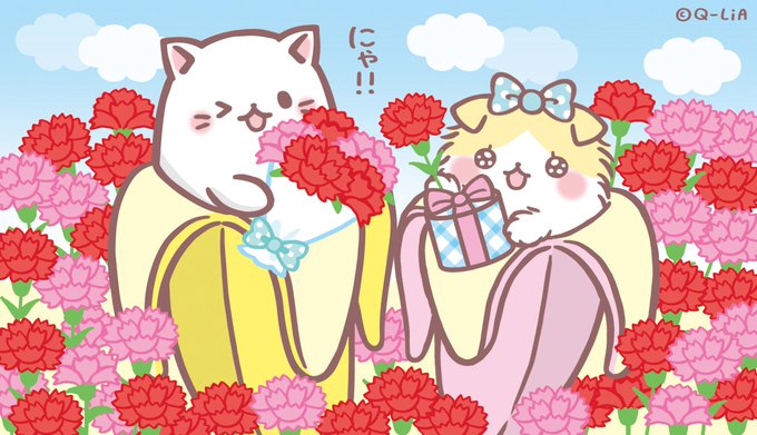 今日はお母さんにありがとうを伝える日にゃ😺🍌 ばなにゃからプレゼントあげるにゃ〜😻🍌🎁#母の日 #ばなにゃ #Happy 今日はお母さんにありがとうを伝える日にゃ😺🍌 ばなにゃからプレゼントあげるにゃ〜😻🍌🎁#母の日 #ばなにゃ #Happy