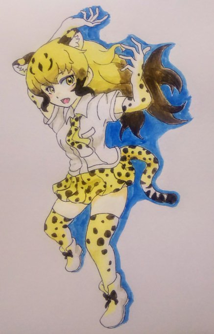 けものフレンズ3にチーターのエントリーだ!3枚目はアイシャドウやハイライト入れる前のバストアップ#けものフレンズ けものフレンズ3にチーターのエントリーだ!3枚目はアイシャドウやハイライト入れる前のバストアップ#けものフレンズ