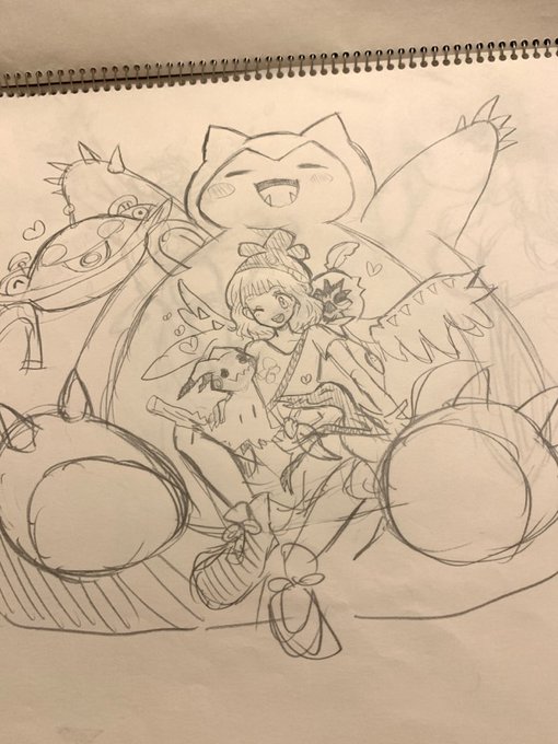 ポケモンサンやった時の落書きがあった。裏に透けて見えるのはまほいく落書きだよ ポケモンサンやった時の落書きがあった。裏に透けて見えるのはまほいく落書きだよ