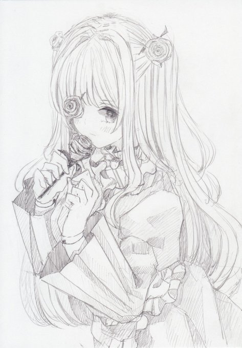 シャーペンで描きました。ローゼンメイデンより雪華綺晶です シャーペンで描きました。ローゼンメイデンより雪華綺晶です