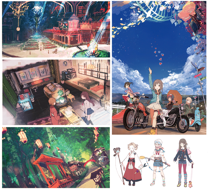 アニメ『ローリング☆ガールズ』5周年記念一挙放送19時よりはじまります。キャラクター原案・イメージボード・EDイラスト・ アニメ『ローリング☆ガールズ』5周年記念一挙放送19時よりはじまります。キャラクター原案・イメージボード・EDイラスト・
