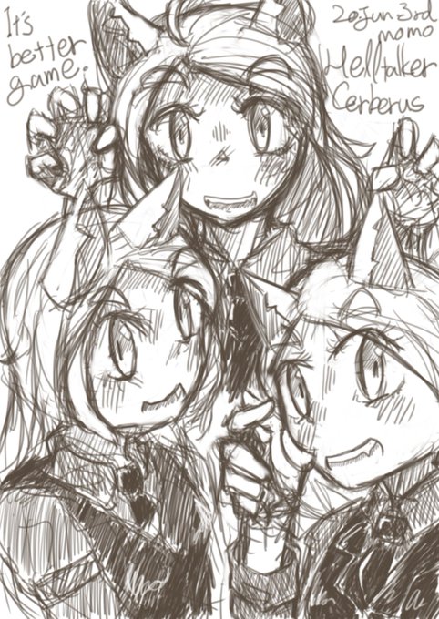 クリア記念に #落書き #女の子 #Helltaker #Cerberus クリア記念に #落書き #女の子 #Helltaker #Cerberus