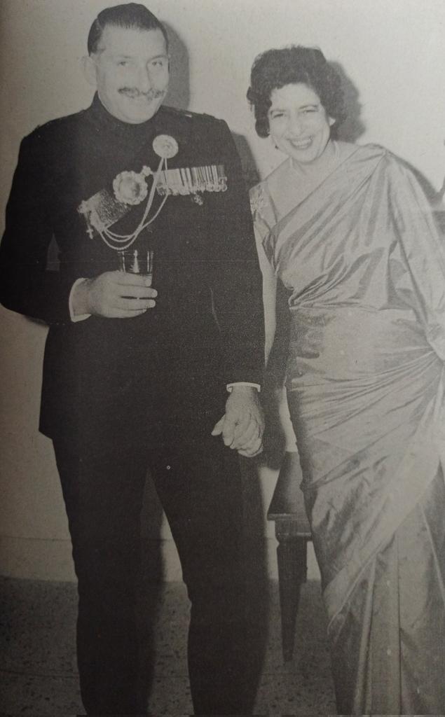1980s Field Marshal Sam Manekshaw With Wife Siloo IndiaHistoryPics
