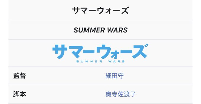 サマーウォーズや時かけの頃の細田作品が好きな人は、実は細田監督の作品が好きなのではなく、奥寺佐渡子さんの脚本が好きな可能 サマーウォーズや時かけの頃の細田作品が好きな人は、実は細田監督の作品が好きなのではなく、奥寺佐渡子さんの脚本が好きな可能