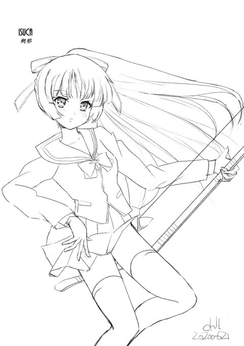 #ISUCA #島津朔邪 戦闘バージョンでございます。戦闘バージョンはつまりポニテなんだけど。こっちの方が実は好き♡弓が #ISUCA #島津朔邪 戦闘バージョンでございます。戦闘バージョンはつまりポニテなんだけど。こっちの方が実は好き♡弓が
