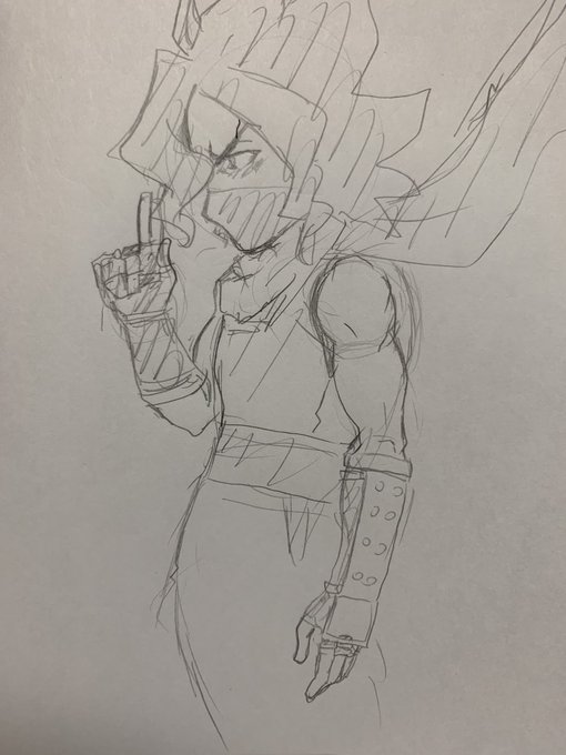 雑に若描いたらサイファー持ってそうになった #ガイストクラッシャー 雑に若描いたらサイファー持ってそうになった #ガイストクラッシャー