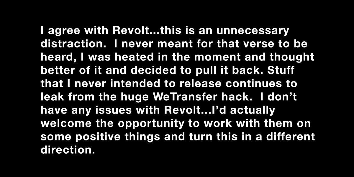 In response to @revolttv... 